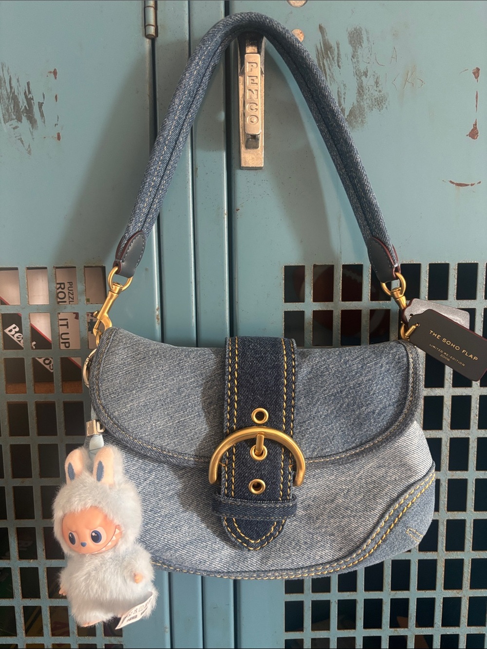 COACH RE-EDITION DENIM SOHO FLAP BAG CR737 - Picture 1 of 4